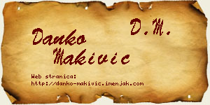 Danko Makivić vizit kartica
